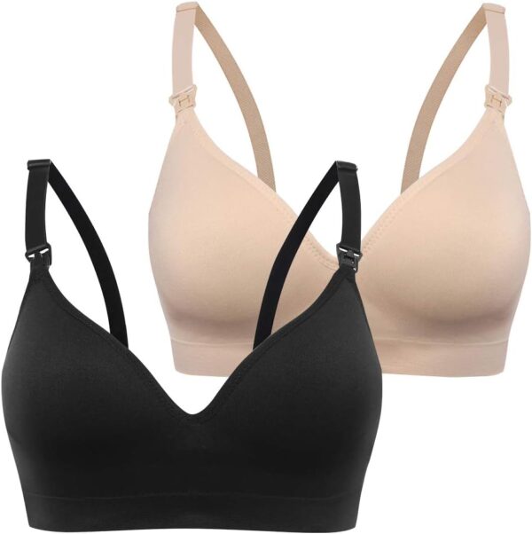 Derssity Women's Wireless Nursing Bra Comfy Sleeping Bra Soft Maternity Bra for Breastfeeding - Image 2