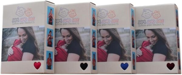 Baby Wrap Sling Organic Stretchy Premium Carrier | UK/EU Safety Tested | Made in UK by Joy and Joe | Suitable from Birth to 16Kg | with Hat, Bag and Full Colour Instruction (Black) - Image 4