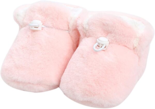 Newborn Booties Girl 0 3 Months Baby Shoe Boots Baby Shoes Toddler Boots Soft Bottom Toddler Shoes Plus Velvet Thick Non Slip Large Cotton Shoes Baby Booties Newborn Knitteddown Booties Boots - Image 3