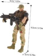 VICASKY 6pcs Soldier Model Tank Mini Play Figure Playsets Accessories Army Men Army for Boys Solider Boy Action Figures Army Soldier Boy Plastic - Image 2
