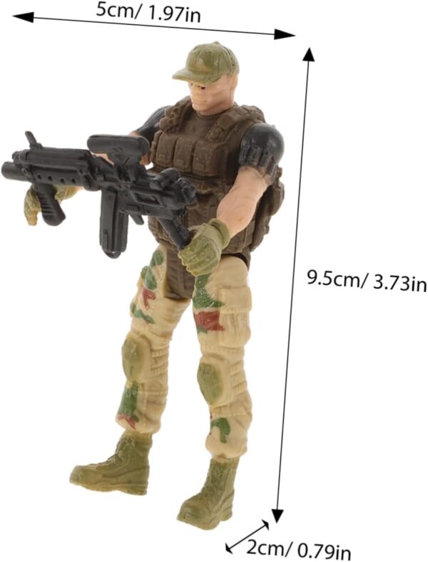 VICASKY 6pcs Soldier Model Tank Mini Play Figure Playsets Accessories Army Men Army for Boys Solider Boy Action Figures Army Soldier Boy Plastic - Image 2
