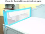 KISYHOLG Sturdy Bed Rail With Storage Bag, Extra Long Mesh Crib Rail For Toddlers, Vertical Lifting Infants Safety Guardrail - Image 6