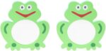 Kids Toys Toys Cartoon Bath Mirror Toy, EVA Bathing Plaything Frog- shape Bath Toy Lovely Bath Toy Mirror Children Frog Shower Playthings 2Pcs Travel Toddler Toys Baby Bath Tub