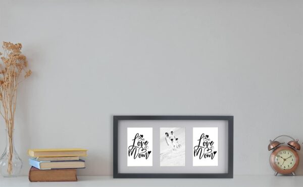 Multi Photo Frames 3-6x4'' Black Multi frames 4x6'', College frames 3-4x6'' Family Photo Frames, Multiple Photoes 4x6''Multi Picture frames for Tabletop and Wall Hanging. - Image 2