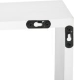 HOMCOM Floating Shelves, Wall Mounted Interlocking Cube Shelves, Display Wall Shelf for Living Room, Bedroom, Hallways, White - Image 9