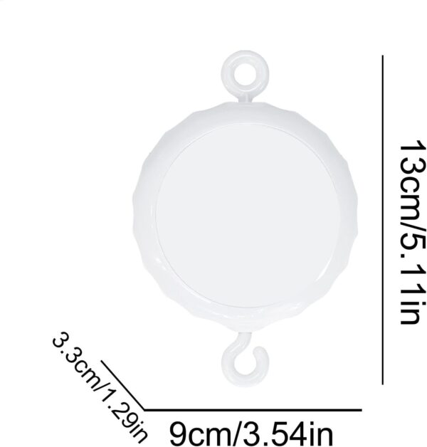 Crib Mobile Motor - 3 Modes Kid Music Box Spinner - 24 Piano Lullabies Crib Music Mobile Crib Attachment, Volume Control Mobile Rotary Music Box Spinner for Kids - Image 6