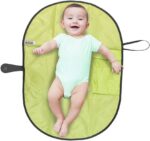 G-Tree Baby Changing Mat, Portable Diaper Changing Pad, Diaper Bag Mat, Foldable Travel Changing Station Stroller Strap, Carry Handle, Pockets for Wipes for Infants Newborns Grey - Image 3