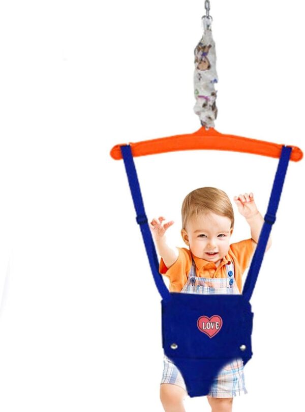 Kid Doorway Jumper, Door Jumper for Kid with Adjustable Strap, Walking Harness Function, Easy Setup, Fun Activity, Baby Jump Chair Bounce Swing - Image 8