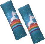 2 Pcs Unicorn Car Safety Seat Belt Shoulder Pads - Cartoon Design Auto's Comfort Seat Belt Harness Cover Pads for Child Kids Toddlers Baby