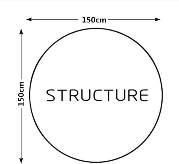 Crawling Mat for Baby Play Round Storage Bag, DOTBUY Non-Slip Cotton Nursery Outing Sleeping Play Rugs Kid Child Folding Toy Floor Mat for Boy Girl (150cm,zoo) - Image 2