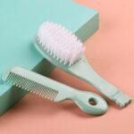 Newborn Caps Brush Soft Hair Brush Hair Comb Set Travel Hair Comb For Baby Toddler Bathing Head Massage - Image 5