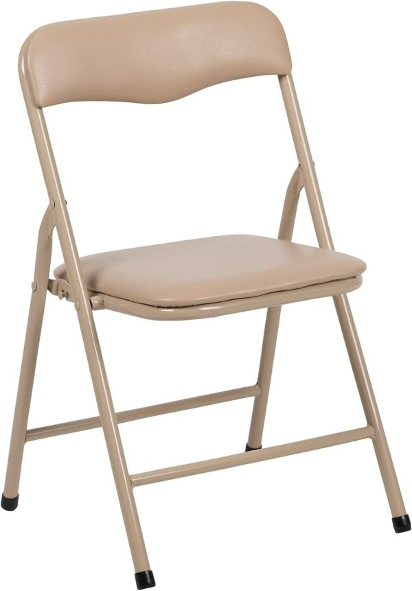 Flash Furniture Mindy Kids 5-Piece Folding Square Table and Chairs Set for Daycare and Classrooms, Children's Activity Table and Chairs Set, Tan - Image 7