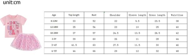 MAHUAOYIXI Baby Girl 2Pcs First Birthday Outfits Short Sleeve Letter Print Tops Tops T-Shirt + Tutu Tulle Skirt Set Toddler Girls Clothes Girls Birthday Clothing Set - Image 7