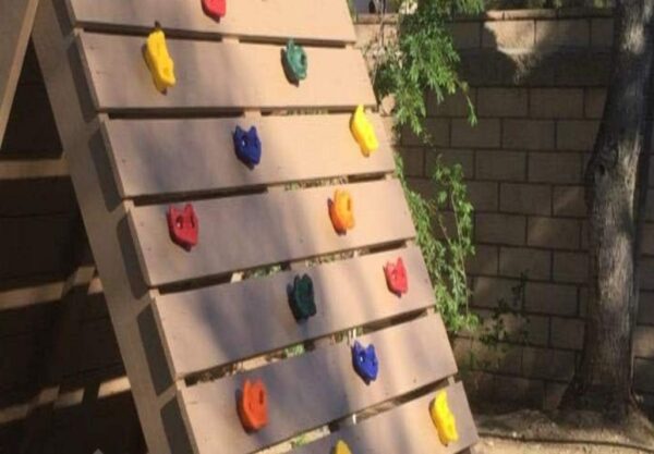 KINSPORY Rock Climbing Holds, Climbing Wall Holds for Kids, Colourful Climbing Set with Two Blue Handles for Indoor Outdoor Playground PlaySet Building - Image 7