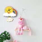 Wall Clock Silent Non-Ticking Clocks for Office Kitchen Living Room,Cute 3D Wall Clock Decorative Sun Clouds and Rainbow Wall Clocks Silent Non Ticking for Kids Bedroom Nursery Living Room Home - Image 2