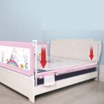 Bed Rails For Toddlers, Vertical Lifting Foldable Bed Guardrail Crib Bed Rails Guard, with Double Lock, Made of Mesh, Airflow is Not Restricted, Storage Design, Fits Most of Beds, - Image 8
