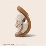 Baby Toddler Infant Sandals Square Open Toe Bow School Dress Shoes Adjustable Strap Slip On Flat Sandal Slip On Comfortable Round Toe Flip-flops - Image 7