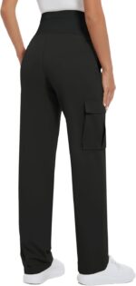 GLAMIX Women's Maternity Cargo Pants with Four Pockets Over The Belly Scrub Pants Pregnancy Clothes - Image 5