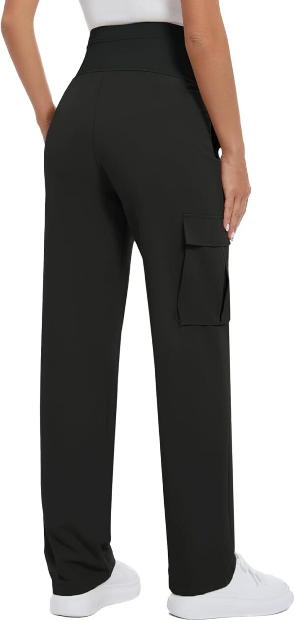 GLAMIX Women's Maternity Cargo Pants with Four Pockets Over The Belly Scrub Pants Pregnancy Clothes - Image 5