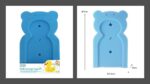 First Steps Baby Bath Time Bath Tub Support Sponge in Teddy Bear Shape for Babies from Newborn Blue - Image 2
