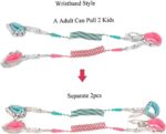 Anti Lost Wrist Link, Toddlers Safety Wristband Leash Kids Anti Lost Walking Harness Rope for Babies Twins Dual Length Pull Two Kids Wristband Belt (2M) - Image 3