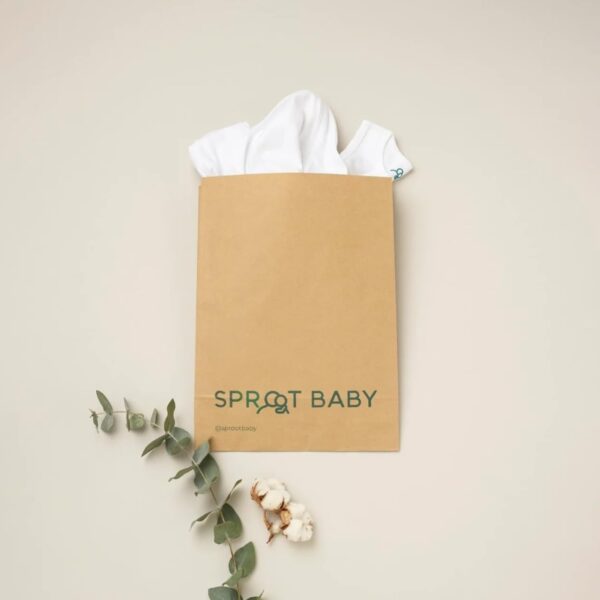 Sproot Baby | Premium Organic Cotton Sleepsuits | 3 Pack, 3-6 Months | Unisex Baby Nightwear with 2-Way Zip & Mittens | Soft Baby & Toddler Pajamas for Easy Changing in White - Image 6