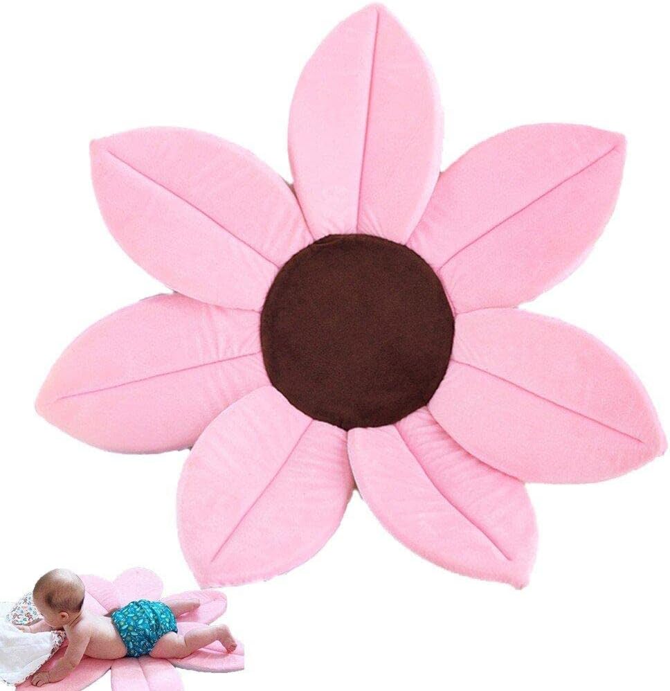51yJzuNH9FL._AC_SL1001_.jpg Wudaizhi Baby Bath Blooming Flower Newborn Bathtub Foldable Lotus Shape Cushion Skin Bath Pad Portable Bath Tub Soft Seat - Image 1
