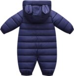 Snowsuit Pram Baby Boy Jacket Snowsuit Toddler Boys Windproof Hooded Jumpsuit Warm Baby Romper Coat Thick Girls Outdoor Kids Boys Coat&Jacket Show Pants Kids - Image 4