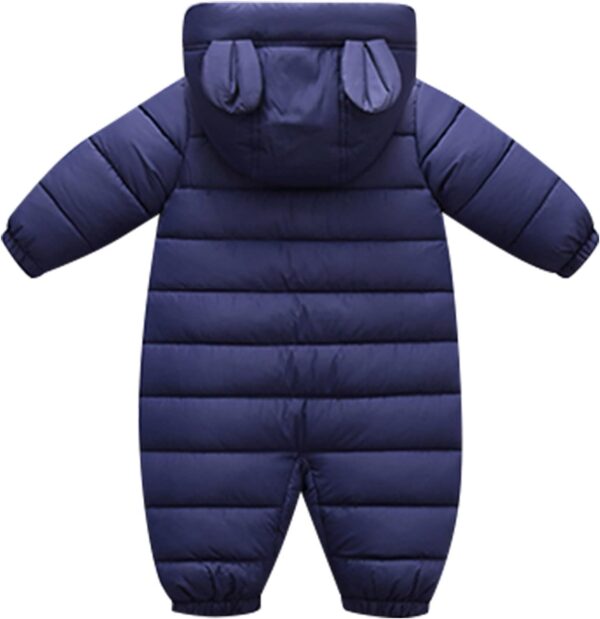 Snowsuit Pram Baby Boy Jacket Snowsuit Toddler Boys Windproof Hooded Jumpsuit Warm Baby Romper Coat Thick Girls Outdoor Kids Boys Coat&Jacket Show Pants Kids - Image 4