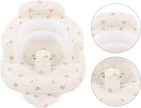 Inflatable Baby Seat, Baby Shower Chair Floor Seater Gifts Infant Back Support Sofa for Home Playing Dining Bathing Traveling - Image 8