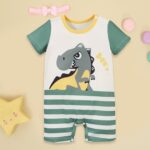 EHJRE Baby Boys Summer Button Jumpsuit Short Sleeve Baby Romper Summer Romper for Halloween Sleepwear Family Gathering - Image 7