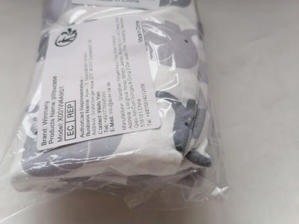 Winmany Baby Nursing Pillow Cover Infant Removable Breastfeeding Pillow Cover Cute Pattern Newborn Nursing Pillowcase Slipcovers Cushion Cover for Girls Boys 22.5 x 18 (Gray Elephant) - Image 10