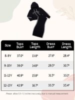 ESHOO Girls 2 Piece Outfits Kids Hooded Pullover Sweatshirt Tops Cami Dress Clothing Set Teen Girls Bodycon Dress and Hoodie Crop Top Sweatshirt Fall Winter Clothes - Image 4