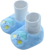 Knitted Baby Booties 0 3 Months for Baby Kids Socks Shoes Toddler Shoes Cotton Shoes Plus Velvet Thick Warm Soft Bottom Shoes Cute Do Not Fall in Front of The Newborn Shoes Boys 0 3 Monthsbaby Unisex - Image 7