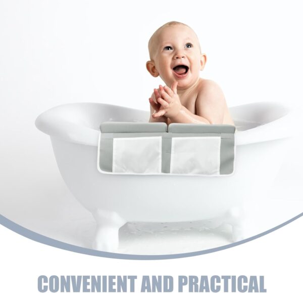 TOPBATHY Bath Kneeler with Elbow Rest Pad Set, Quick-Drying Anti-Skid Kneeling Pad and Elbow Support for Baby Bathing Time Bathtub Kneeling Cushion Mats with Storage Bag for Bathroom Kneeling - Image 3