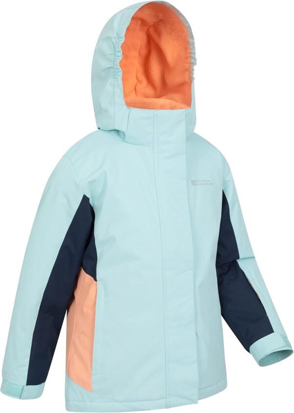 Mountain Warehouse Honey Kids Ski Jacket - Snowproof, Fleece Lined Snow Coat with Hood - Boys and Girls Winter Warm Skiing, Snowboarding & Outdoors - Image 2