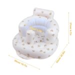 Baby Inflatable Seat with Suction Cups for Babies 3 Months & Up, Baby Floor Seats for Sitting Up with Built in Air Pump, Blow Up Baby Chair for Infants - Bear Head - Image 4
