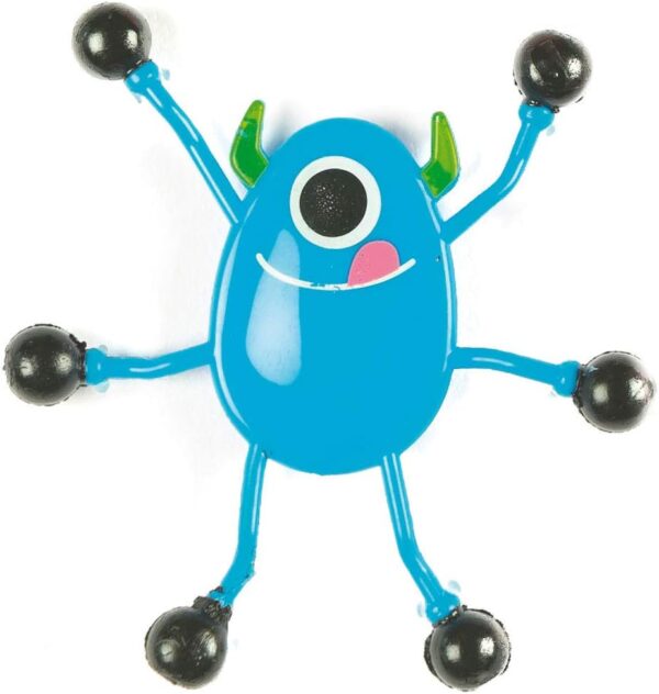 Baker Ross AF396 Monster Wall Crawlers with Sticky Feet — Halloween Novelty Toys for Kids, Perfect Party, Loot or Prize Bag Filler, Assorted Colours (Pack of 6) - Image 3
