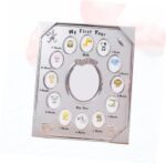 ibasenice 12 Months Baby Photo Frame Personalized Baby 1 Year Picture Frame Home Decor 30x25cm Silver - Image 9