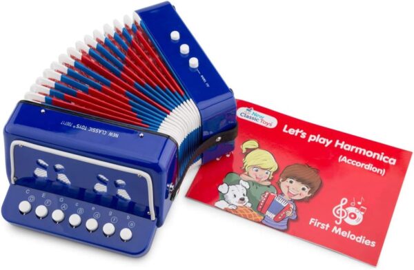 New Classic Toys Accordion with Music Book for Toddlers 3 Years Old Boys and Girls Baby Gifts, Kids Musical Instruments for Childrens Three Year Old - Image 3