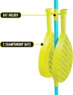 Early Fun All Surface Junior Swingball Set, For ages 3+, Introduction to Swingball, Foam Ball and little hands bats, Tangle Free Top Spinner, All Surface Base, Blue and Yellow, 36 x 46 x 10 cm - Image 6