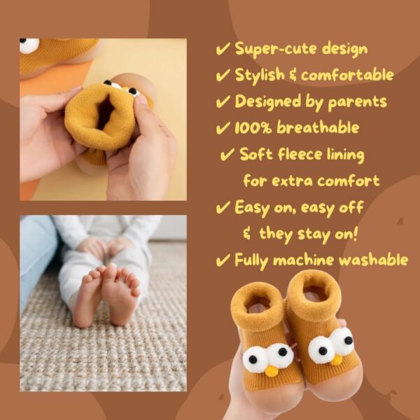 Toddler Warm Sock Shoes Boys Girls Cute Baby Walking Shoes Kids Soft Sole Non Slip Booties Autumn Winter Spring - Image 4