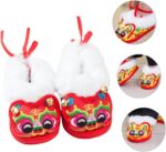 LIFKOME Toddler Shoes Baby Walking Shoes Tiger Design Soft Fleece Material Warm and Comfortable Red 17 Months Non-slip Sole Present - Image 8
