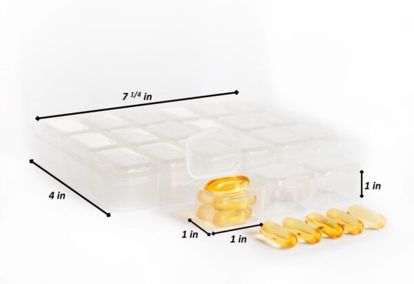 LeanTravel 7 Day Travel Premium Pill Case Organizer - Small - Image 5