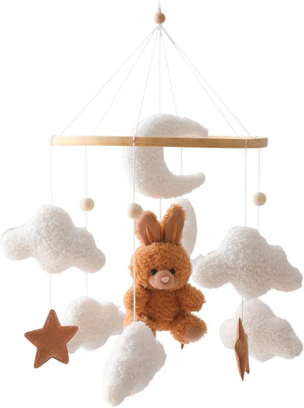 Baby Bed Mobile Wind Chime Rattle Toy, Baby Crib Mobile, Baby Cot Mobile Hanging Decor Rotating Toys, Cartoon Nursery Bassinet Soft Toy for Kids, Girls, Children - Image 8