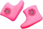Toddler Soft Sole Rubber Rain Boots Baby Boys Girls 𝗪aterproof Lightweight Cozy Rain Shoes Booties Outdoor Flat Shoes Baby Girl Winter Boots Size 4 Baby Snow Boots 12 Months (Pink, 2-3 Years)