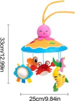 ETUCYNG Crib Mobile Toy,Baby Bassinet Mobile Hanger Bell - Rotating Cute Animal Nursery Decor, Preschool Learning Toys for Girls Boys, Stroller Accessories - Image 5