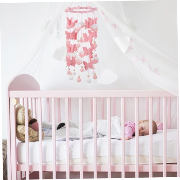 VICASKY 2pcs Butterfly Ornament Mobile Hanging Pendants Coupler Ceiling Fans Electric Fan Ceiling Fans Cleaning Supplies Barbell Girl Decoration Wristband Decoration Mini Hairball - Image 3