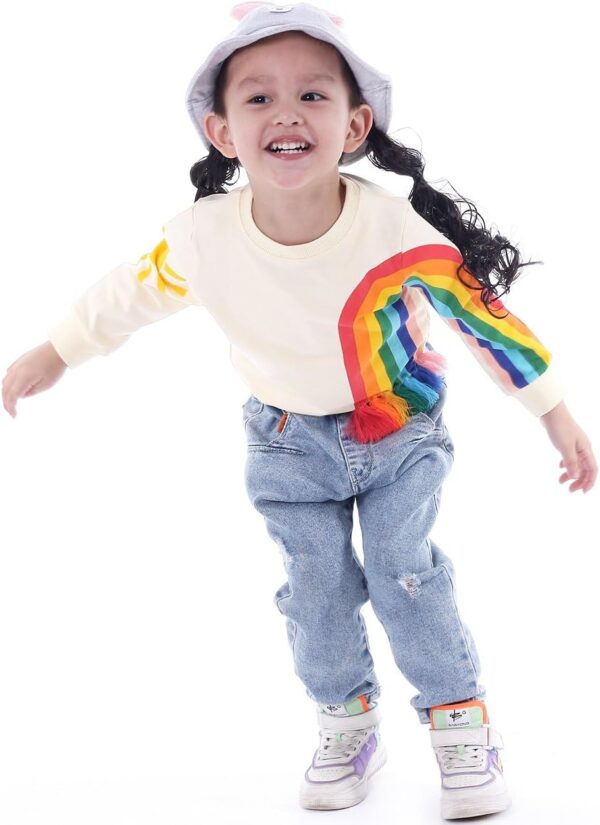 HahaNice Kids Clothes Girls Long Sleeve Tops Rainbow Jumper 18 Months-6 Years - Image 3
