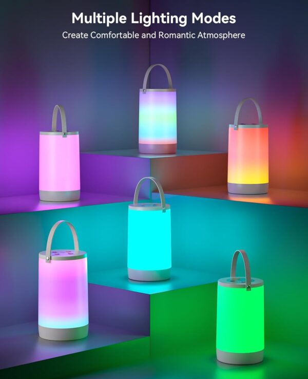 Hensam Night Lights, Rechargeable Lamps with 2200mAh Battery, Portable Touch Light Dimmable Led Table Lamp for Bedroom, Kids, Adults, Baby, 2 Pack - Image 5